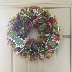 Grinchmas wreath handmade